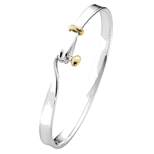 georg jensen torun sterling silver yellow gold bangle