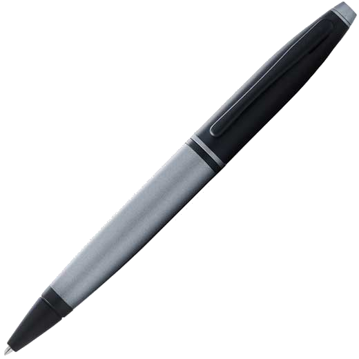 This is the Cross Matte Grey & Black Lacquer Calais Ballpoint Pen.