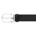 montblanc casual line reversible horseshoe buckle belt black