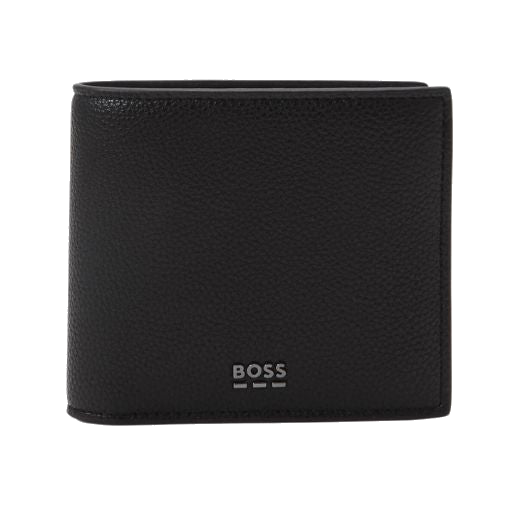 This BOSS Jareth Grained Black PU Leather 4CC Coin Wallet is great for keeping all your cards and cash in one place.