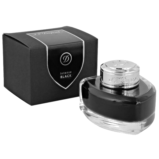 s t dupont black ink bottle with box