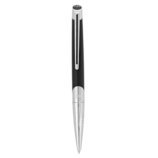 This Défi Millenium Black & Chrome Ballpoint Pen by S.T. Dupont has been made with brass with a lacquer and chrome coating.