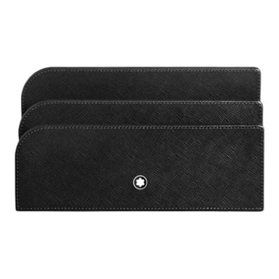 1 leather letter rack in black mb134677