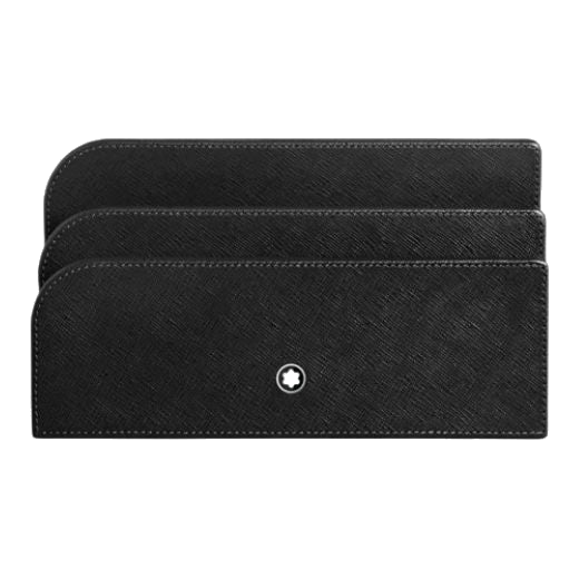 1 leather letter rack in black mb134677