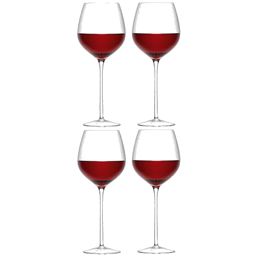 lsa signature red wine glasses set of 4