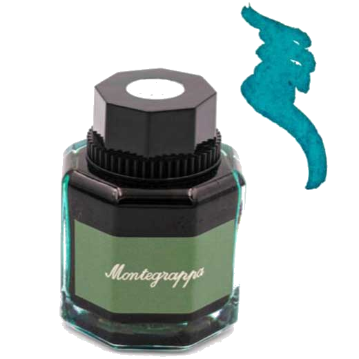 Montegrappa 50ml turquoise fountain pen ink.