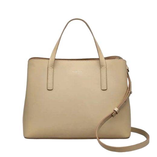 1 dukes place stone leather medium zip top multiway bag 110671