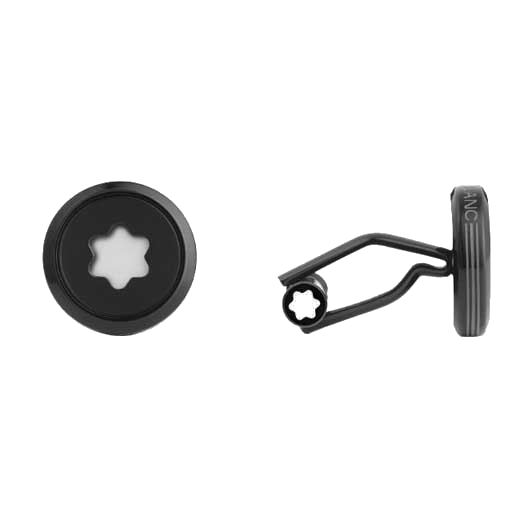 montblanc black cufflinks