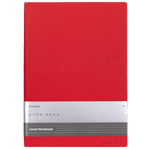 hugo boss essential storyline a5 red lined notebook