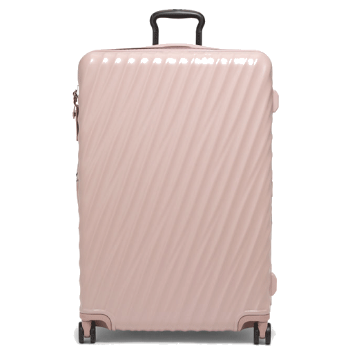 TUMI's 19 Degree Extended Trip Textured Mauve Packing Case has been made out of polycarbonate.