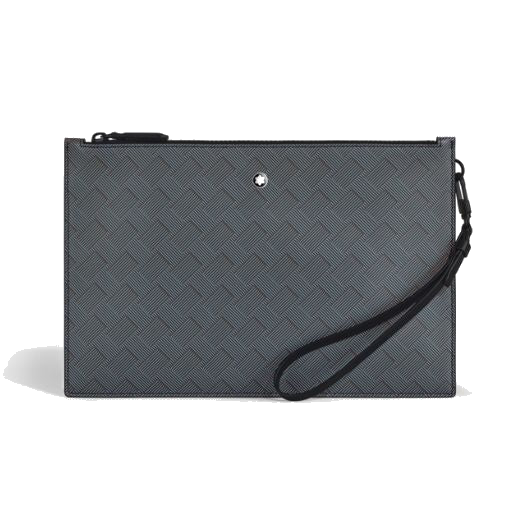This Montblanc Extreme 3.0 Lavender Grey Pouch comes with a wristlet strap that is detachable and a D-ring on the back.
