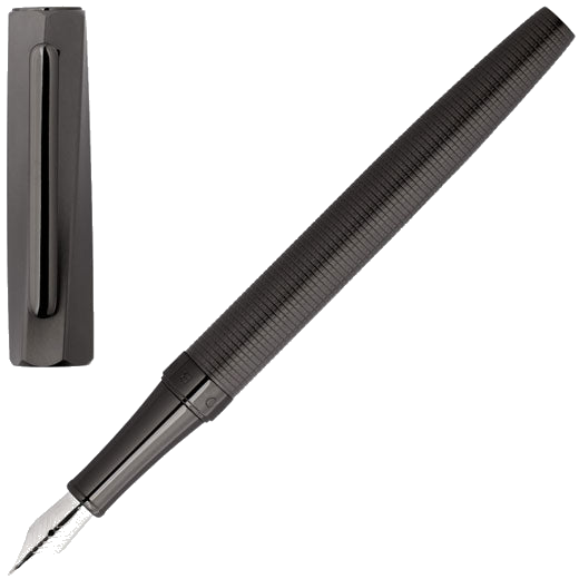 This Gun Grey Twist Fountain Pen has been designed by Hugo Boss.