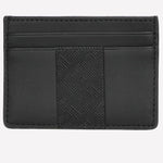 This BOSS black leather card holder comes with a pattern on the back.