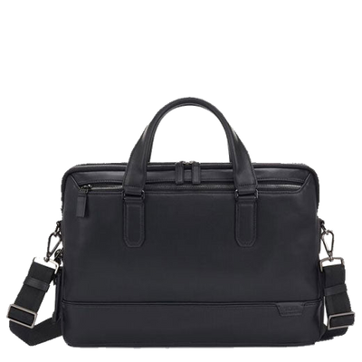 tumi sycamore harrison black iron slim briefcase