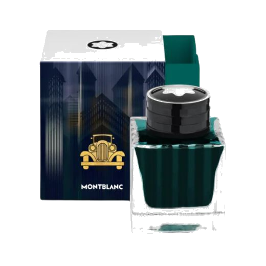 Montblanc's Great Characters The Great Gatsby Green Ink Bottle comes in bespoke packaging designed for the range.
