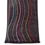paul smith navy stitched swirl gloves trim