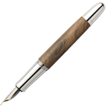 graf von faber castell magnum series walnut wood fountain pen no cap