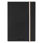 iconic black lined notebook