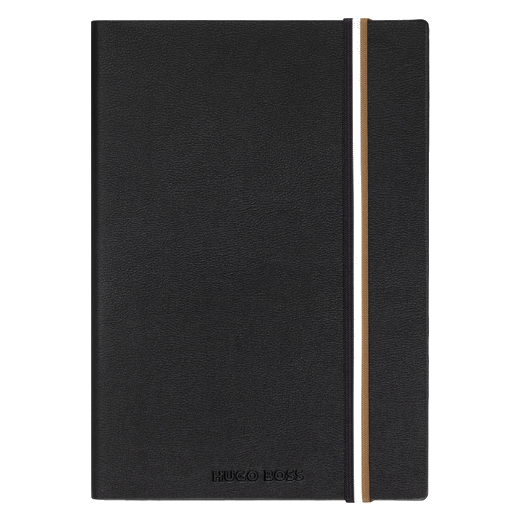 iconic black lined notebook