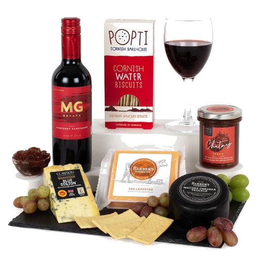vh hampers cheese wine slate