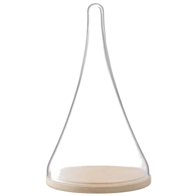 lsa signature cloche tall dome with oak base