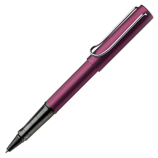 The LAMY black purple rollerball pen in the AL-Star collection.