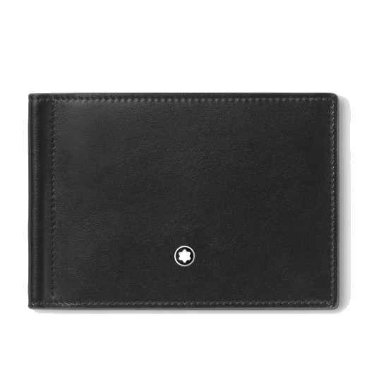 Montblanc's Meisterstück Wallet with Money Clip 6CC with 6 card slots and money clip.