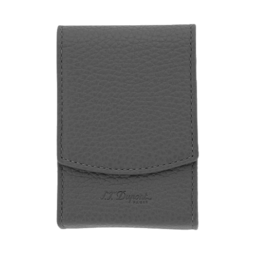 Graphite Soft-Grain Leather Cigarette Case by S. T. Dupont in a flap closure.