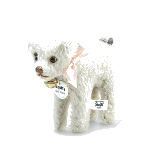 Steiff's Spotty replica 1928, 10 cm is made out of a cotton and mohair blend and is a limited edition of 928 pieces.