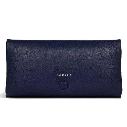This Mallow Street Evenfall Blue Large Purse by Radley has a squishy flapover lid which is what the collection represents.