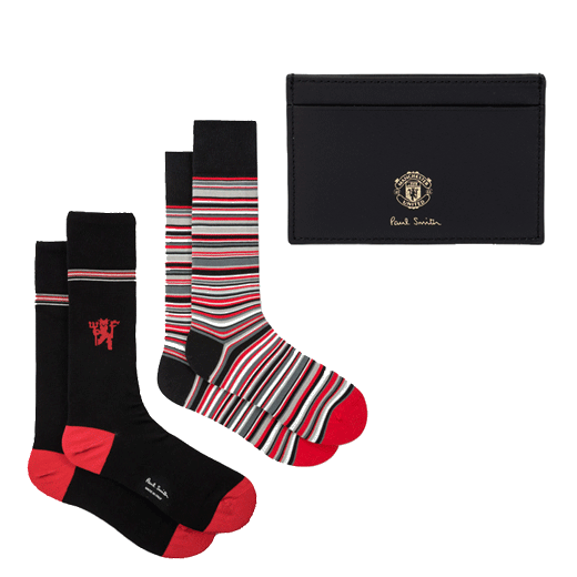Manchester United Card Holder and Socks Gift Set by Paul smith