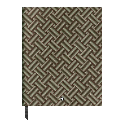 Montblanc's Extreme 3.0 Multilime Fine Stationery Lined Notebook #149 has a patterned exterior with the snowcap emblem that embellishes the front of the cover.