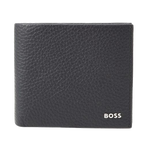 boss crosstown navy 8cc grained leather wallet