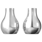 georg jensen cafu stainless steel small candle holders front