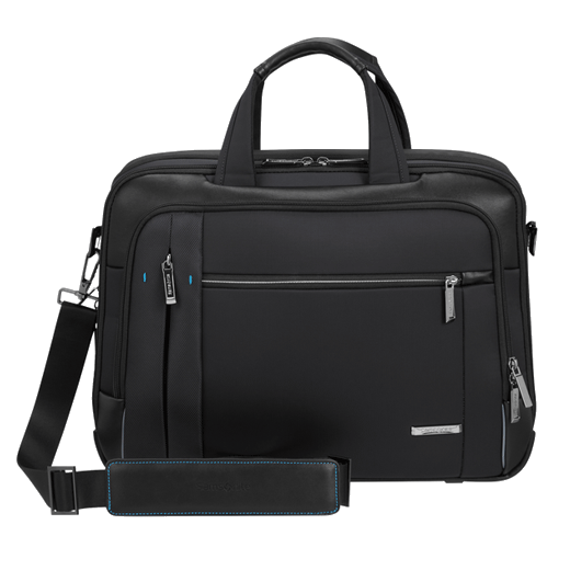This Spectrolite 3.0 Briefcase 15.6" in Black by Samsonite can fit a laptop up to the size of 15.6".
