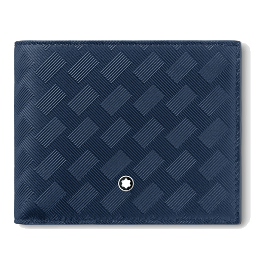 Montblanc's Extreme 3.0 6CC Wallet Ink Blue with the iconic snowcap emblem.