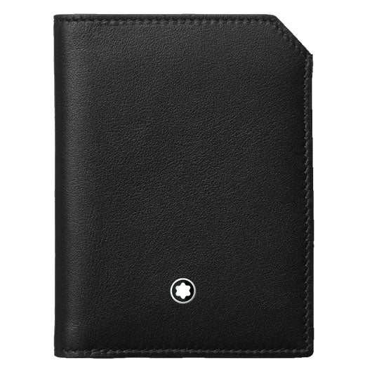 Montblanc's Meisterstück Selection Soft Black 4CC Mini Wallet is crafted in plain leather.