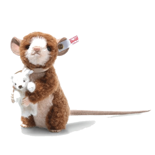 Steiff's Paul Mouse with Petsy Teddy Bear is a limited edition of 1,500 pieces and has the gold-plated "Button in Ear".