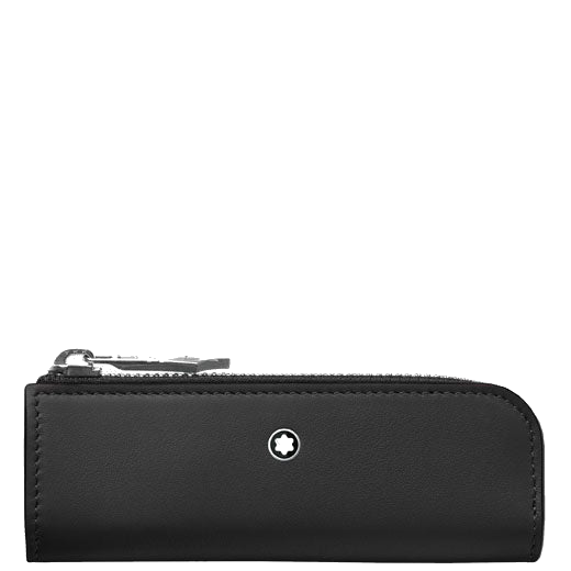 This Montblanc Black Meisterstück Selection Heritage Rouge et Noir 'Baby' 1 Pen Pouch is crafted in plain leather.