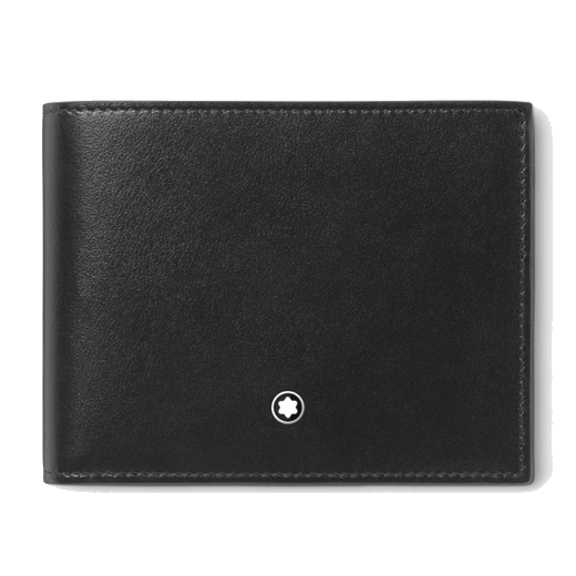 Montblanc's Meisterstück 12CC Black Leather Wallet is made out of smooth calfskin leather in Italy.
