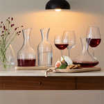 lsa signature wine water carafe set with oak base lifestyle