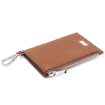 boss brown 5cc card holder with metal clasp top