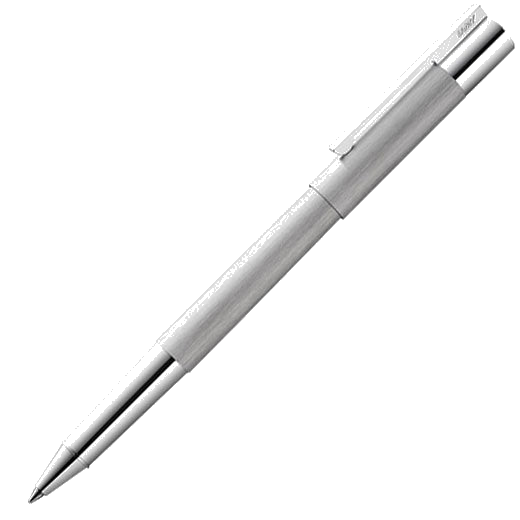 LAMY Scala Rollerball Pen, Brushed Stainless Steel.