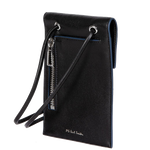 paul smith black zebra logo neck pouch back