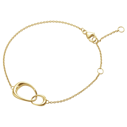 georg jensen yellow gold offspring interlocking bracelet
