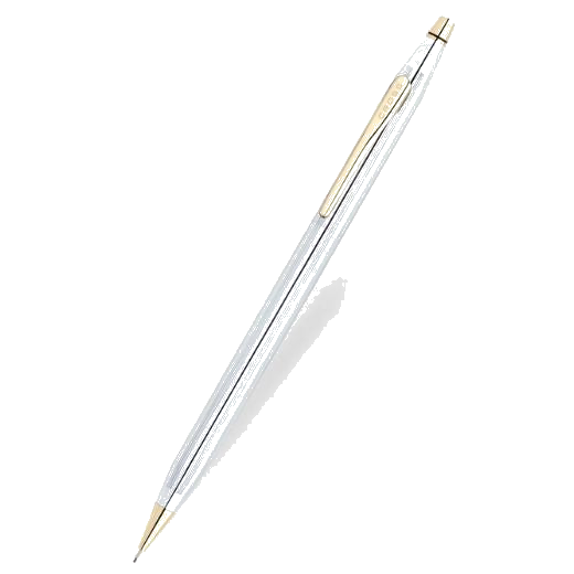This Cross Classic Century Medalist Mechanical Pencil 0.7mm has polished chrome on the exterior with 23K gold trims that you'll find on the nib. clip, and top of the pen.