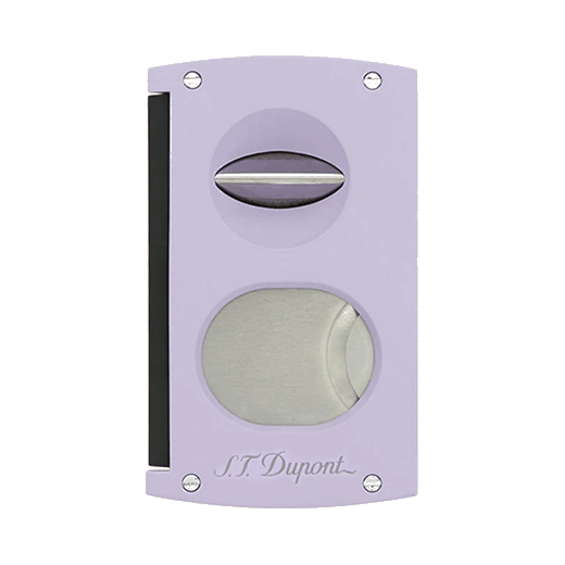 This Matte Lilac & Black Double Blade Cigar Cutter by S. T. Dupont is a part of the Velvet Animation range.