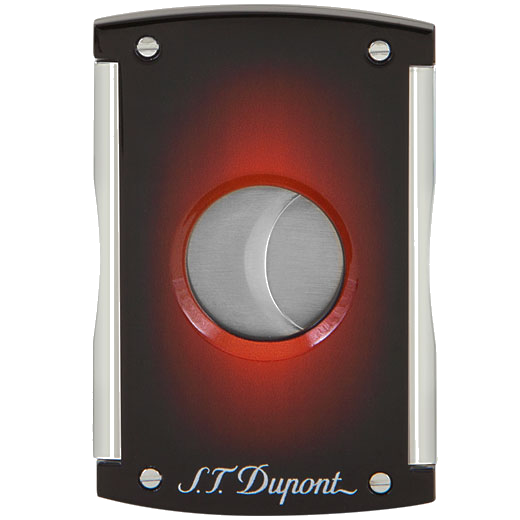 This is the S.T. Dupont Paris Sunburst Red Maxijet Cigar Cutter.