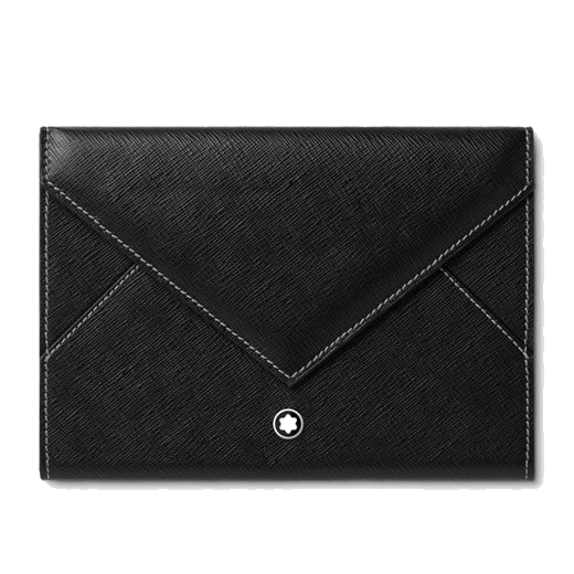 This Montblanc Travel Black Leather Collector Box for 8 Pens is made out of saffiano leather with an envelope style front.