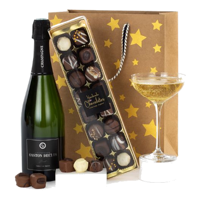 vh hampers champagne and chocolates